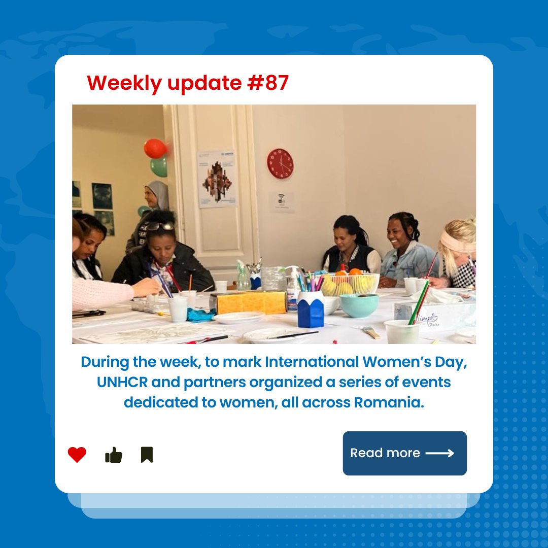 Curious about UNHCR Romania & our partners' activities in the past week? Check out our weekly update #87 👉 shorturl.at/apW15