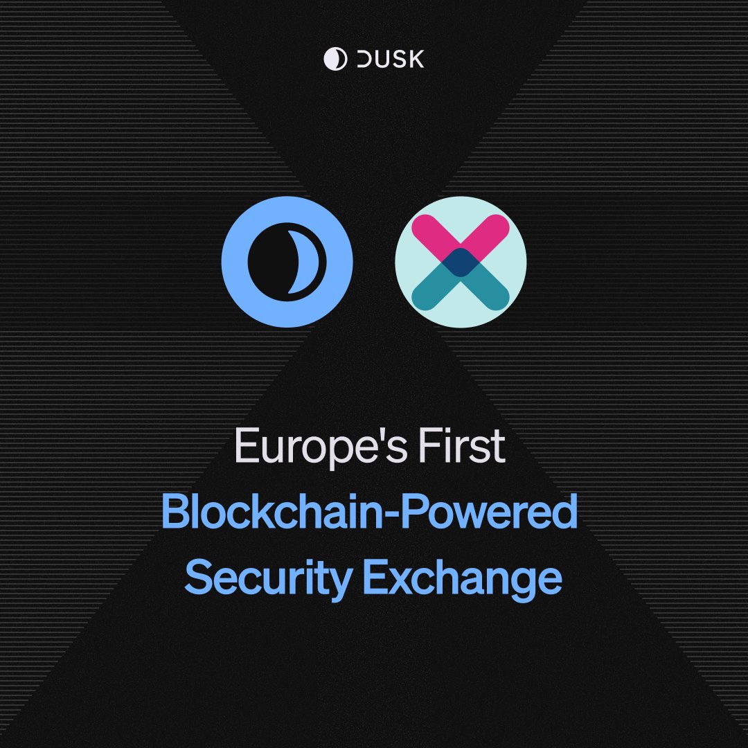 DuskFoundation's tweet image. Dusk and NPEX are partnering to establish Europe’s first blockchain-powered security exchange! 💪

This is a huge step towards our vision of bringing #RWAs on-chain. We are incredibly excited to partner with @npex in this endeavour and cannot wait for the work we will do together…