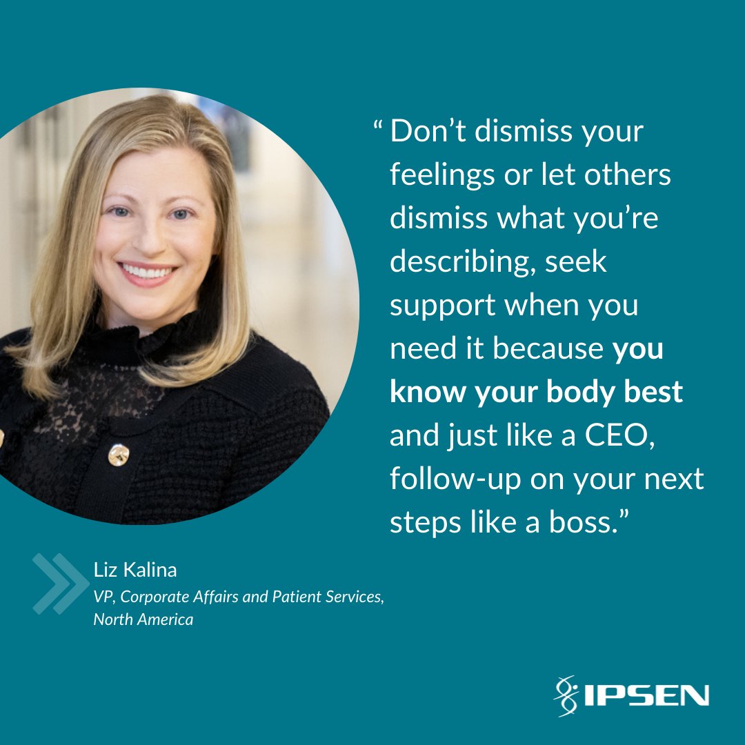Ipsen’s own Liz Kalina shares her perspective on how we can show up like a boss to our next doctor appointment. Reflecting on what we heard during yesterday’s panel at @sxsw on Becoming the CEO of Your Health, we all can find strength in speaking up for ourselves.