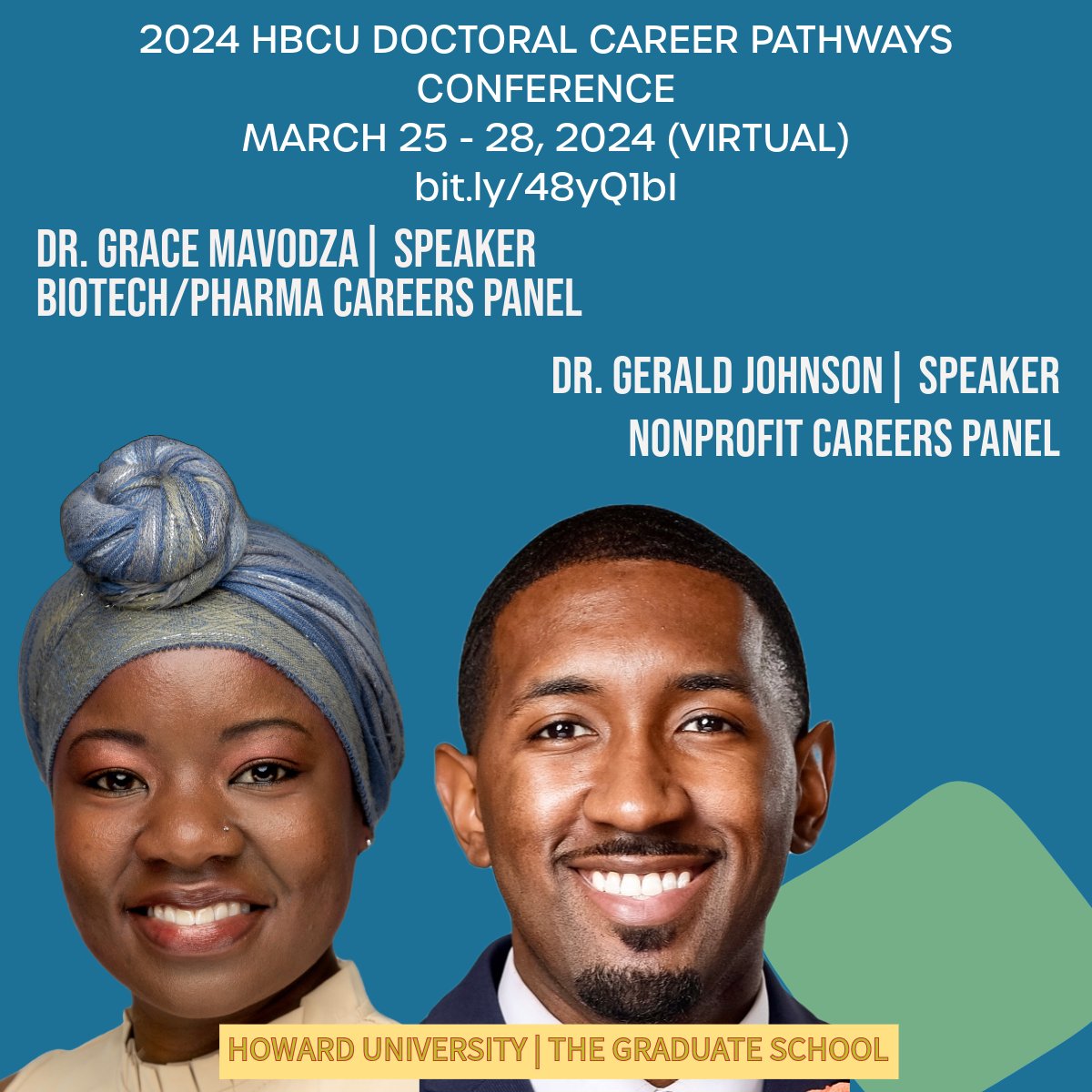 Join panelists and alums Dr Gerald Johnson (#nonprofitcareers) and Dr Grace Mavodza (#biotech/#pharma) for the 2024 HBCU DOCTORAL CAREER PATHWAYS CONFERENCE 
MARCH 25 - 28, 2024 (VIRTUAL) | bit.ly/48yQ1bI #careers