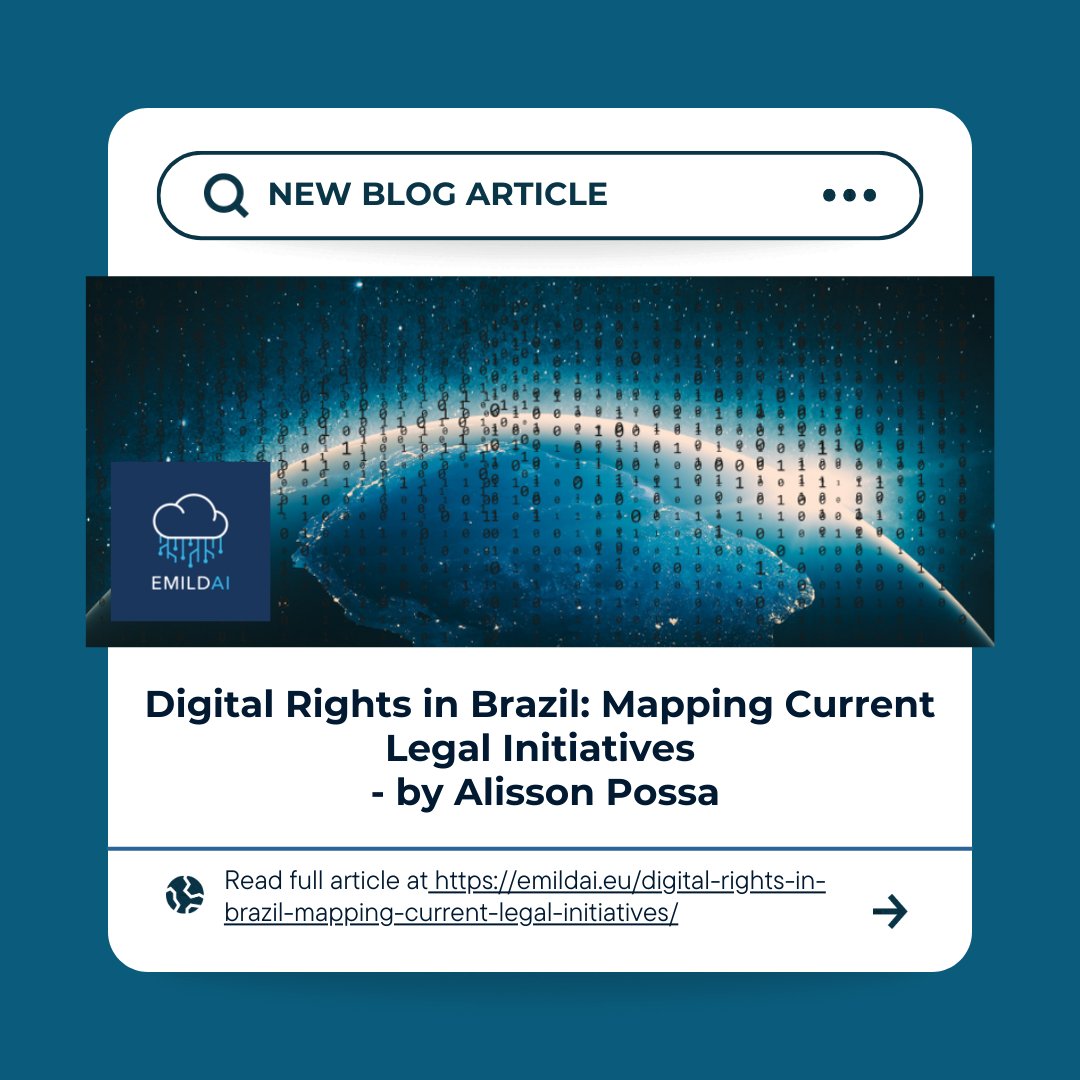🌐 Explore the complex landscape of digital rights in Brazil with our latest blog post by @AlissonPossa ! 🇧🇷 Delve into the legislative initiatives shaping tech regulations, impacting global businesses and influencing regulatory models worldwide. emildai.eu/digital-rights…