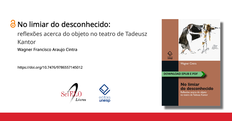 SciELOBooks's tweet image. +1 livro da @editoraunesp em formato digital!
📗 No limiar do desconhecido: reflexões acerca do objeto no teatro de Tadeusz Kantor
Download em: doi.org/10.7476/978655…

#TadeuszKantor #Crítica #TeatroExperimental #Polônia #Teatro #ebook #AcessoAberto #openaccess