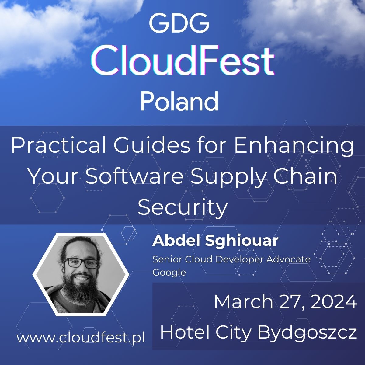 boredabdel's tweet photo. I'm coming to Bydgoszcz 🇵🇱 end of March and I will be presenting at #CloudFest Poland 2024! 🔥

If you want to Join me you can use the code CFPLABDEL40 to get a 40% discount for this event.

https://t.co/1ZzUhr7G5W

#DevRel #DevRelLife #GoogleCloud https://t.co/2B3CScirrm