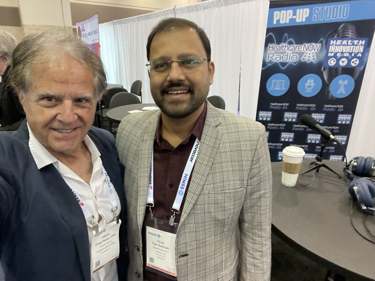 Just crossed paths with fellow #pinksocks community member <a href="/tejasvdeshmukh/">Tejas Deshmukh</a> at <a href="/HIMSS/">HIMSS</a> 2024. We’re planning to cobble together a group pic at #5542. Not sure when. Will ping when we can estimate a time. #HIMSS24