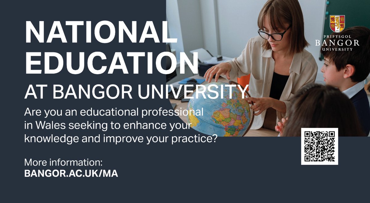 Are you an educational professional in Wales seeking to enhance your knowledge and improve your practice? The National Education (Wales) MA could be the perfect course for you. Limited number of funded places are available. More information - bangor.ac.uk/courses/postgr…