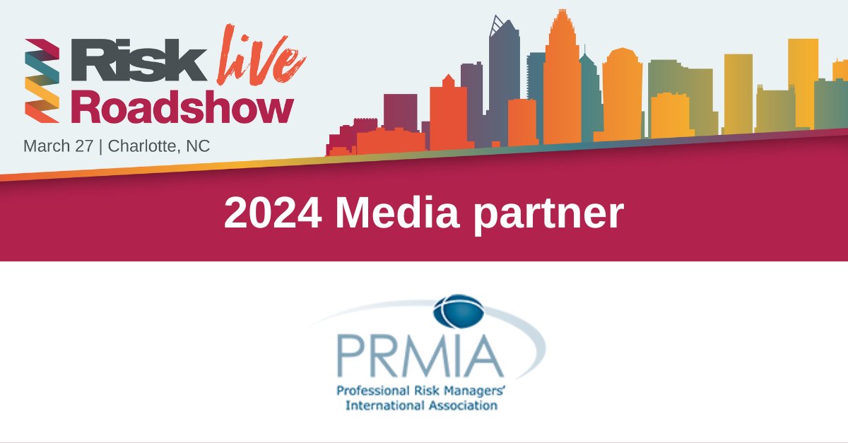 RiskDotNet's tweet photo. Thank you to our #RiskLiveCharlotte media partner @PRMIA. See if you qualify for a free delegate ticket to the March 27 event: https://t.co/ARkkdhREhF
#RiskLive #CharlotteNC #CapitalMarkets #RiskManagement #OpRisk #OperationalRisk #AI #ArtificialIntelligence https://t.co/7eSNiO8URa
