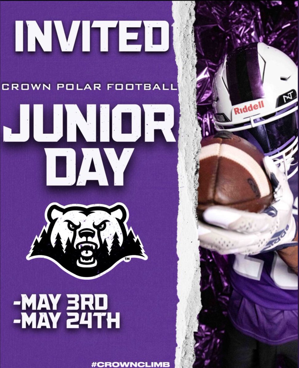 Blessed to have this opportunity🙏🏻🙏🏻!!! Thank you!!! <a href="/EliGreen62/">Eli Green</a> <a href="/CrownCollegeFB/">Crown College Football</a>