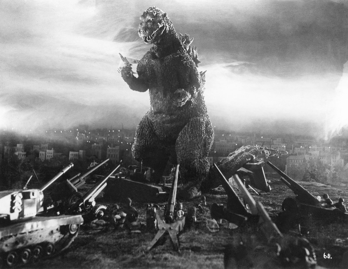 A film with a powerful message around mankind's destructive nature, Godzilla (1954) is perhaps one of Japan's most iconic and important films of the 20th Century. Marking its 70th Anniversary in 2024, read our retrospective feature: reelsteelcinema.com/2020/02/03/god… #Gojira1954 #Godzilla