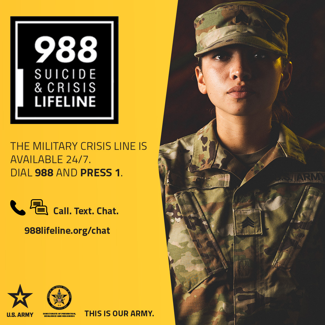 It's #SelfHarmAwarenessMonth, so check in with yourself and your battle buddies! If you're struggling, the Military Crisis Line is available 24/7. Dial 988 and press 1. 

spr.ly/6018XFQp8

#TeamSill #PeopleMatter #BeAllYouCanBe