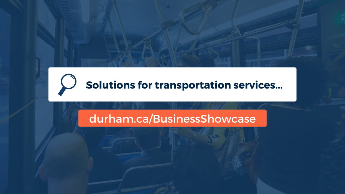 Does your business have a product or service solution for transportation, transit and road services in #DurhamRegion? 🚌 Join our virtual Business Showcase event on April 15, 16 and 17! Visit durham.ca/BusinessShowca… by April 2 to register.