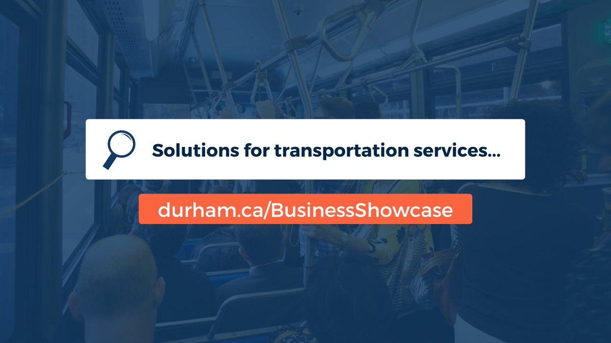 Does your business have a product or service solution for transportation, transit and road services in #DurhamRegion? 🚌 Join our virtual Business Showcase event on April 15, 16 and 17!

Visit durham.ca/BusinessShowca… by April 2 to register.