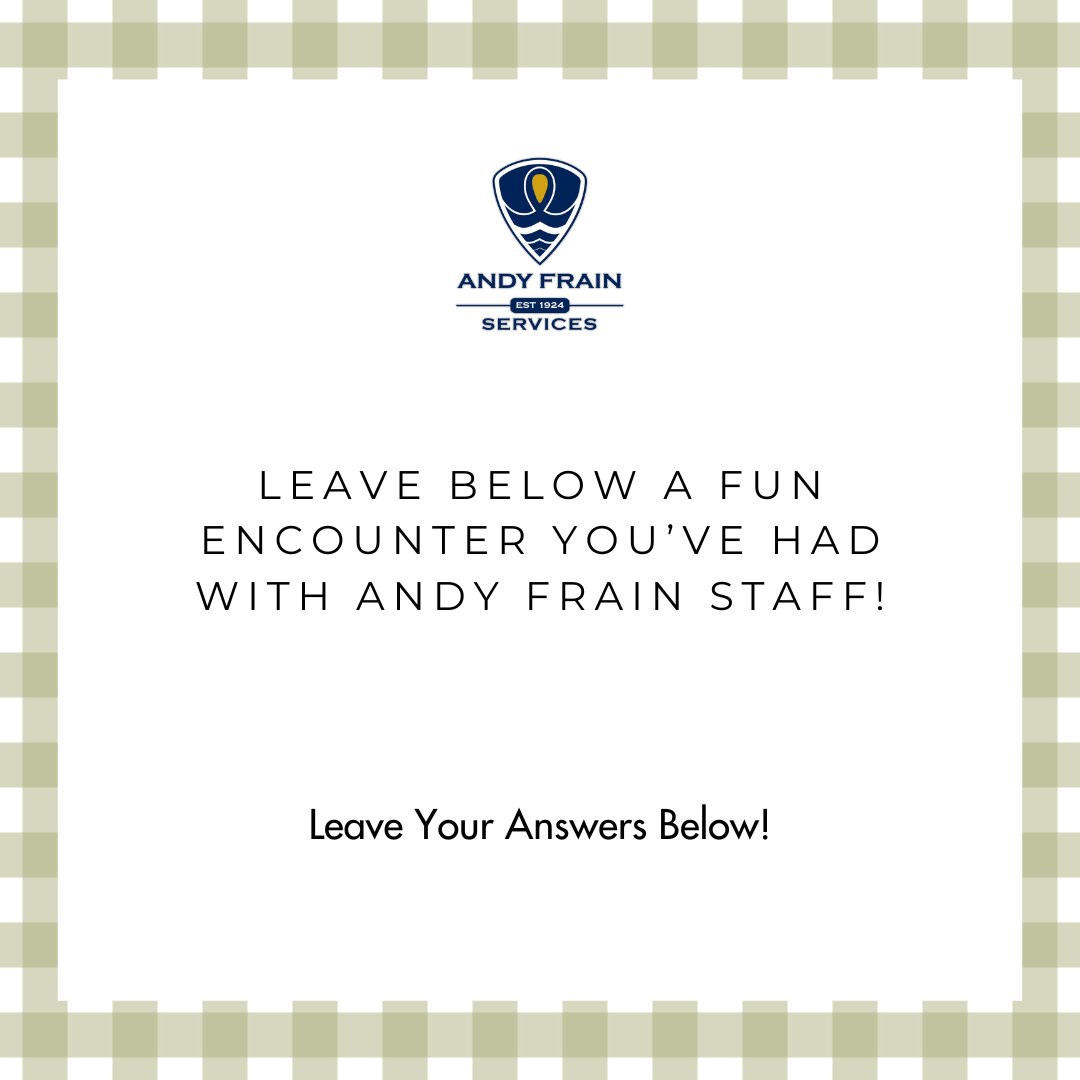 Andyfrain100's tweet photo. We want to hear from YOU! 🫵

Leave below a fun encounter you’ve had with Andy Frain staff! 👮‍♀️

#andyfrainservices #afs100 
#TuesdayThoughts #QuestionOfTheDay
#Spring #Foodforthoughts #BrainTeaser #OpenDiscussion https://t.co/2RS1ajCy73