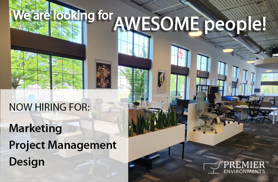 NOW HIRING! If you or anyone you know are looking to join a great team, reach out today! Great opportunities in marketing, project management and design!
premierenvironments.com/contact/careers