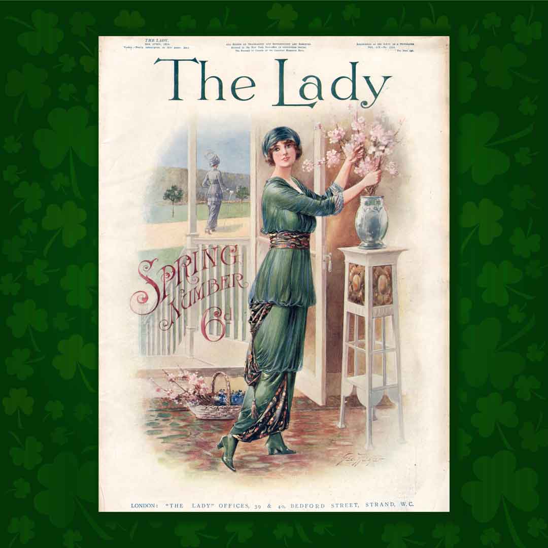 Wishing you all the luck of the Irish this St. Patrick's Day! 🍀 Here's to a day filled with good fortune and happiness! #throwback to this beautiful cover from Spring 1914 💚#stpatricksday #stpatricksday2024