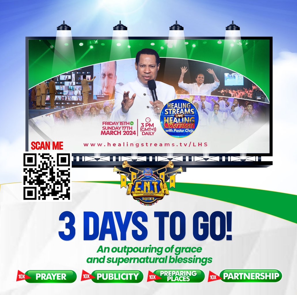 blwghzonea's tweet photo. 3 𝐃𝐀𝐘𝐒 𝐓𝐎 𝐇𝐒𝐋𝐇𝐒! Healing Streams Live Healing Services with Pastor Chris taking place from Friday 15 to Sunday 17 March, 2024 
https://t.co/tLLbDlulvM 

#healingstreams 
#LiveHealingServices 
#healingtothenations 
#yearofredemption 
#healingeverywhere 
#March2024HSLHS https://t.co/9kmjmPHv1y