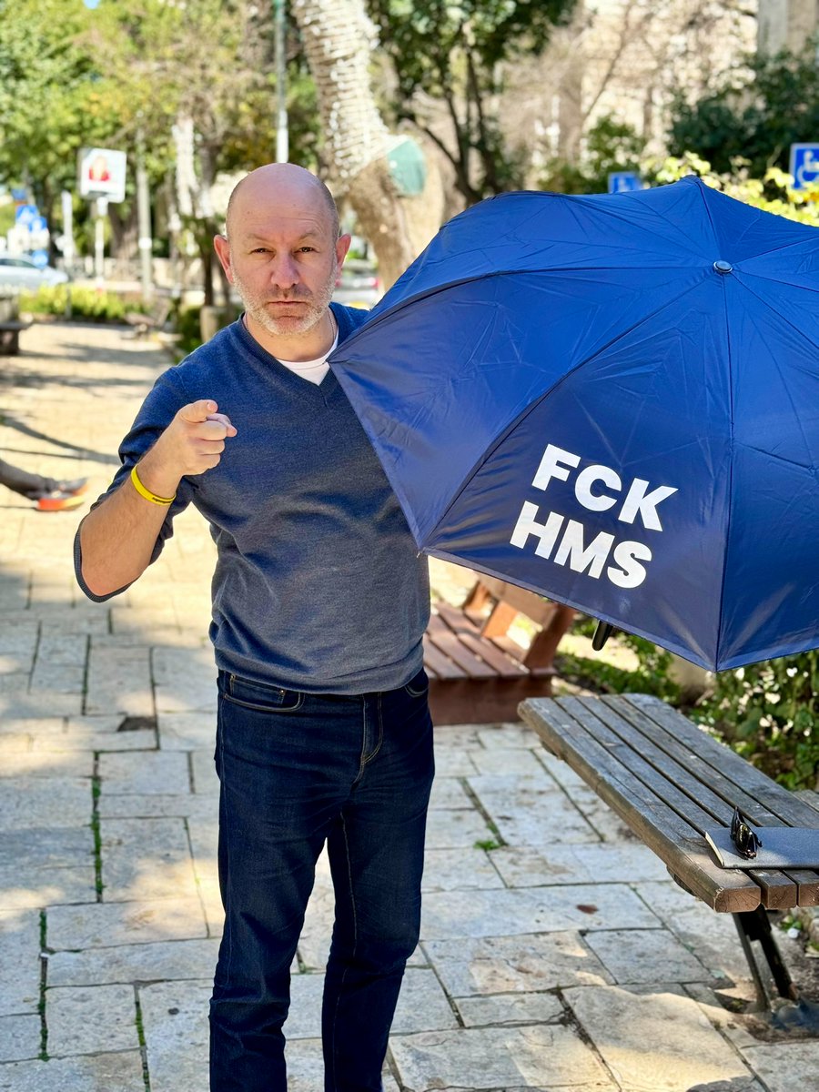 Ostrov_A's tweet photo. It might be sunny here in Jerusalem today, but the message remains the same: #FCKHMS 🖕 https://t.co/ImR9jU1dpz