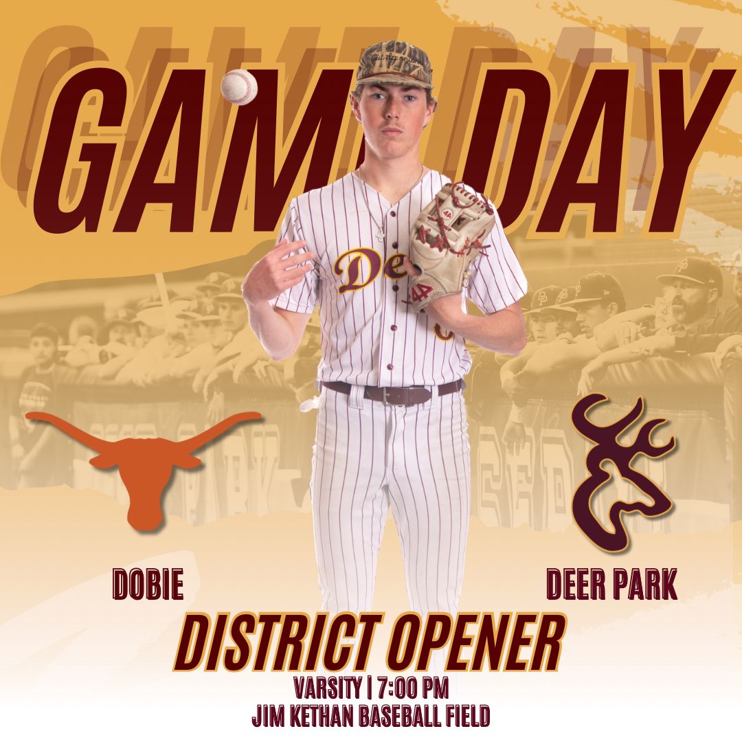 Deer Baseball will open up district play tonight at 7pm at home! Come on out and support the boys! ⚾️🦌