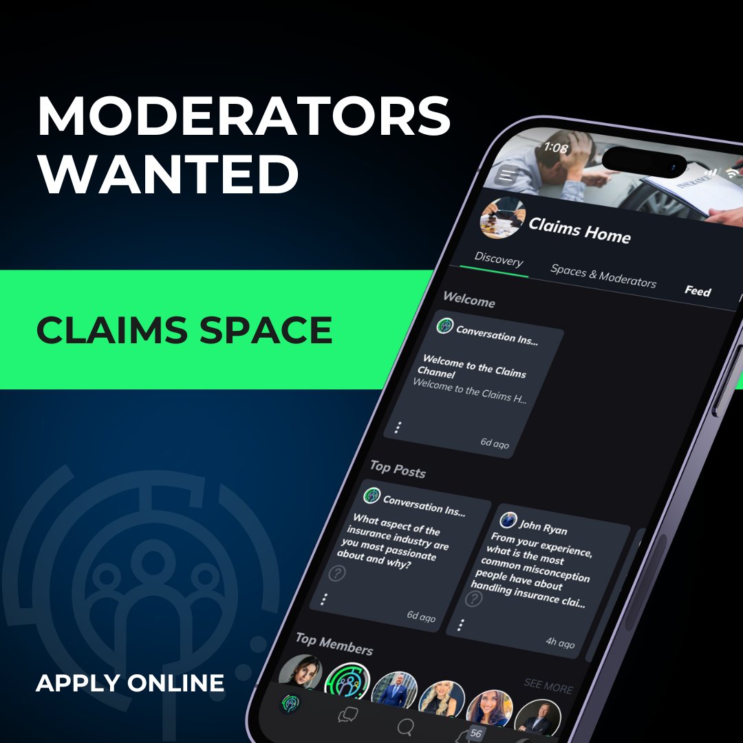 ConvoInsurance's tweet photo. Looking for the a place to steer conversations on topics you're truly passionate about? Join our app as a Moderator and elevate the dialogue in the insurance world! π
Visit us at https://t.co/PNFNMKQbTM and apply today! β
#ConversationInsurance #BecomeAModerator https://t.co/043aKMTcmb