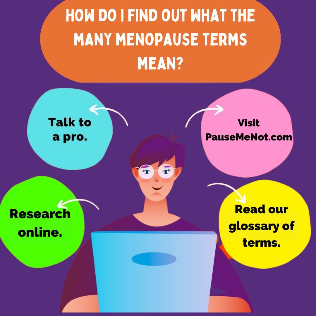 PauseMeNot's tweet photo. To make this whole menopause experience less dizzying, we're sharing a glossary to help you better understand medical terms and slang phrases (because we’re cool like that).

Check out the terms here: https://t.co/TdsyP7oUmF

#menopauseinfo #notalone #menopause https://t.co/RWULTK4WJe