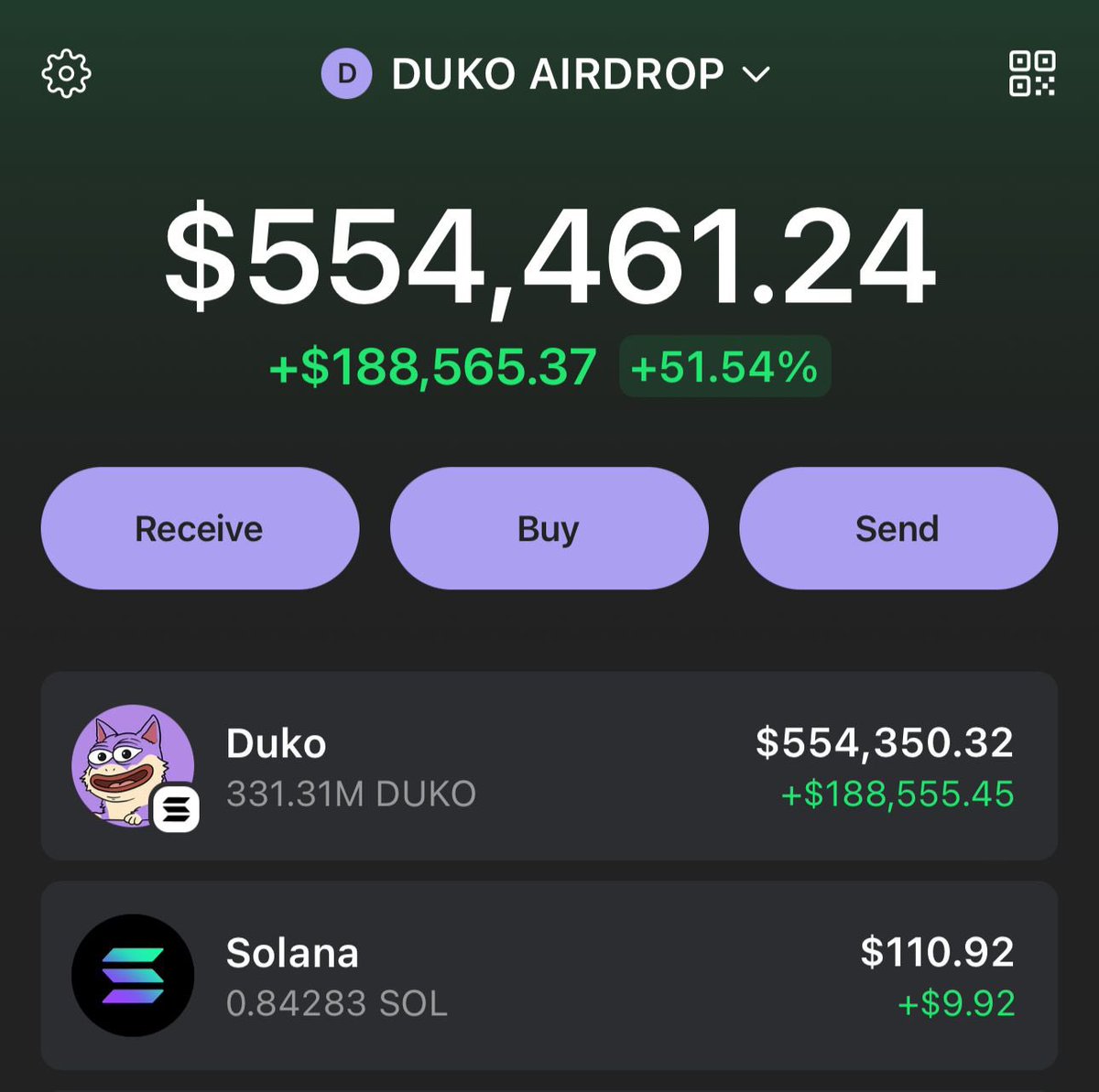 I woke up degen today, and I feel like I wanna bless hard some $DUKO those who:

1. follow ME and <a href="/dukocoin/">DUKO</a>
2. drop a meme
3. repost, like &amp; comment SOL addresses

I’ll be commenting a “💜” under the winners during the entire next 24 hrs.