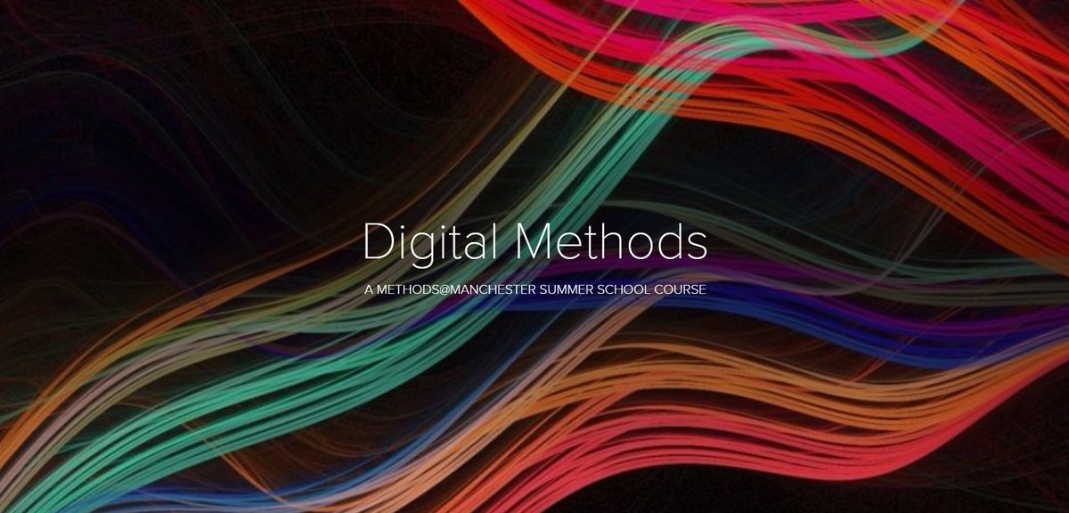 At this year's @methodsMcr Summer School, we're pleased to be able to offer a course in #DigitalMethods which will show you how to #create, #question, and #analyse data. You can find more details, including how to book your place, here: new.express.adobe.com/webpage/PwU96K…