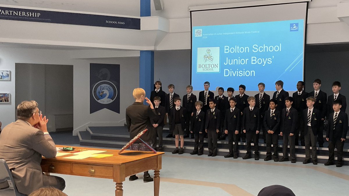 MissOmusicPR's tweet photo. We didn’t win but the boys did a great job representing school and singing 2 contrasting pieces. It was a good practice for many of our Upper School Choir boys ahead of our own Music Festival on 25th and 26th March. Thanks to @BuryGrammar for hosting for the 10th year running! https://t.co/pJkiuFF2EG