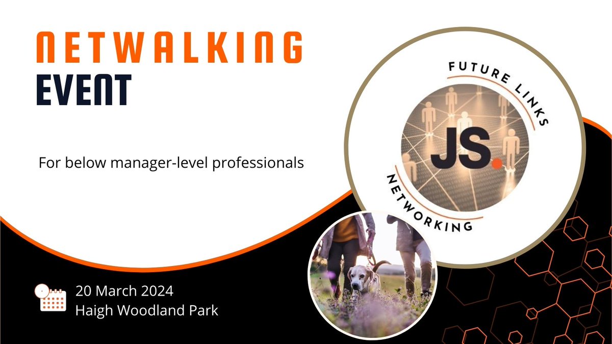 jsllp's tweet photo. 🌟 Expand your business network at our free netwalking event on Wednesday 20th March at Haigh Woodland Park. Ideal for young professionals. Bring your furry friends too! Contact Claire Pilkington or Emma Birchall for details. #TeamJS #Netwalking #JSFutureLinks https://t.co/xUQnzO99YC