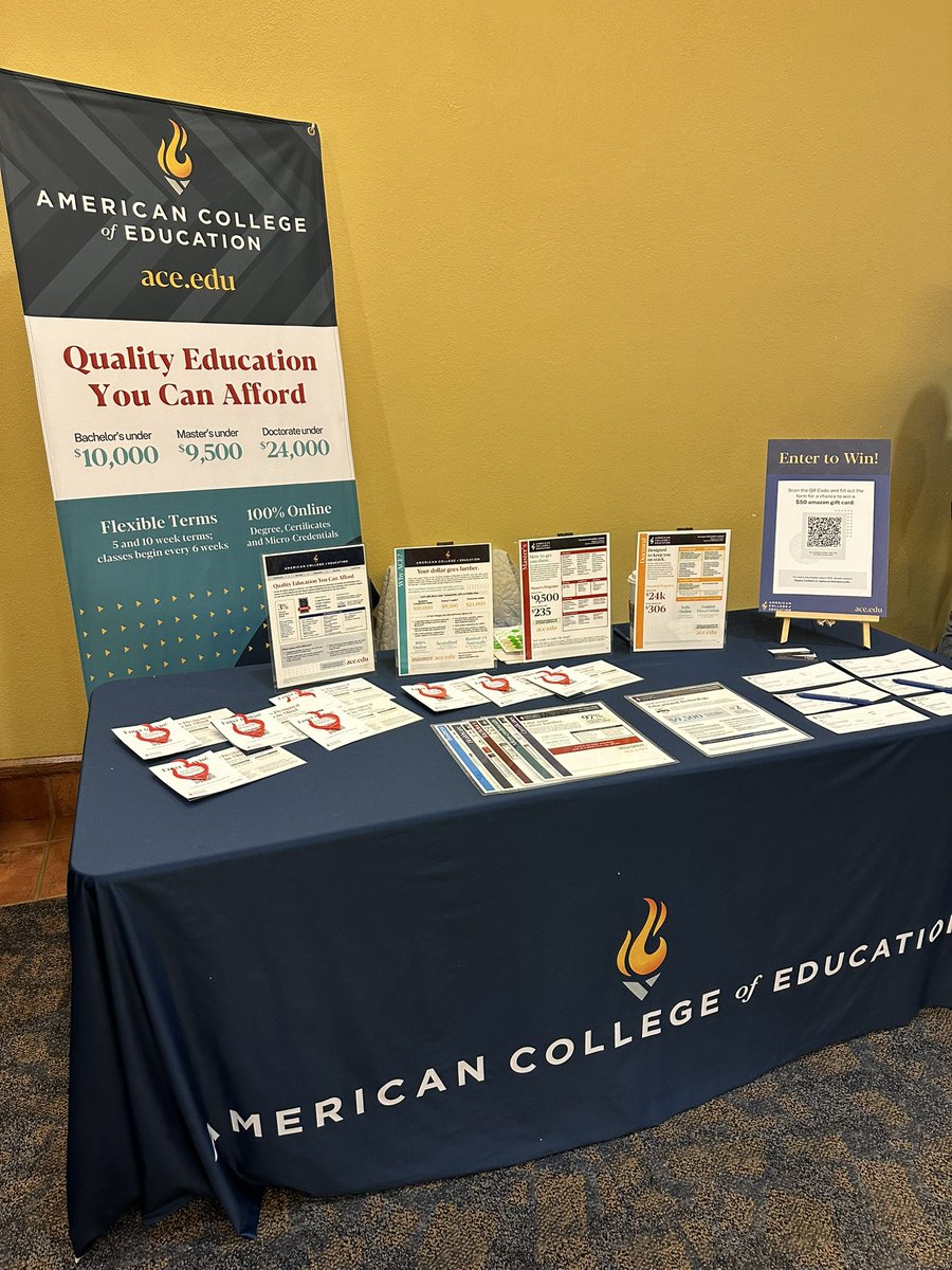 ACE_ReginaC's tweet photo. At the @NJECC Conference today! Come check out the @ACEedu booth to learn about our M.Ed. in Intrstuctional Technology for $9,500 and our Ed.D. In Instructional Technology for under $24,000! #instructionaltechnology #educationaltechnology #NJECC https://t.co/4bUzlwLbcA