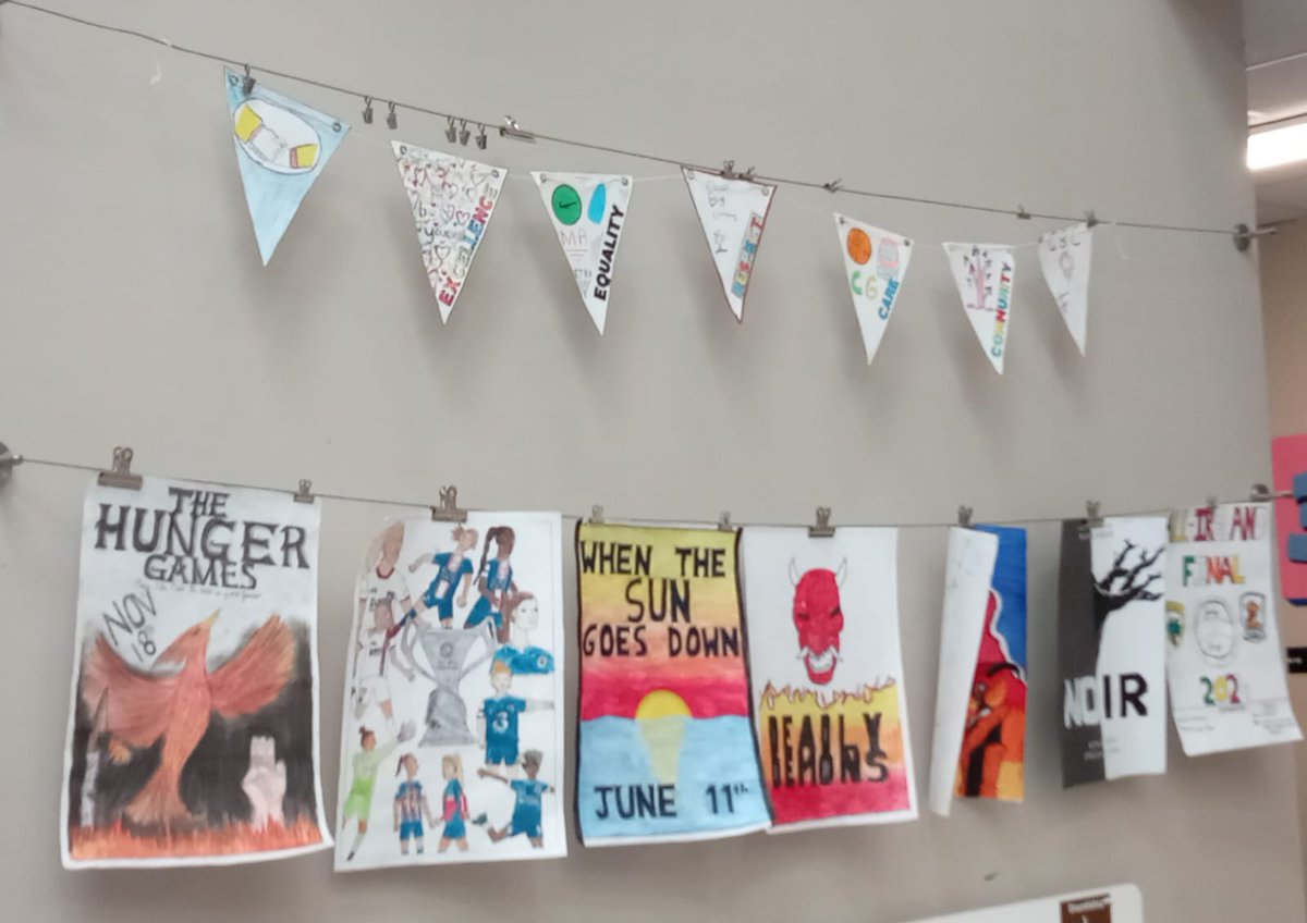 MsJCoyne's tweet photo. Ms Donnellan's 1st year group 1D setting the bar high with their lovely core values banners for #ETBWeek2024 Maith sibh 👏 @ClaregalwayColl @GRETBOfficial @ETBIreland https://t.co/ytYoJHHpRO