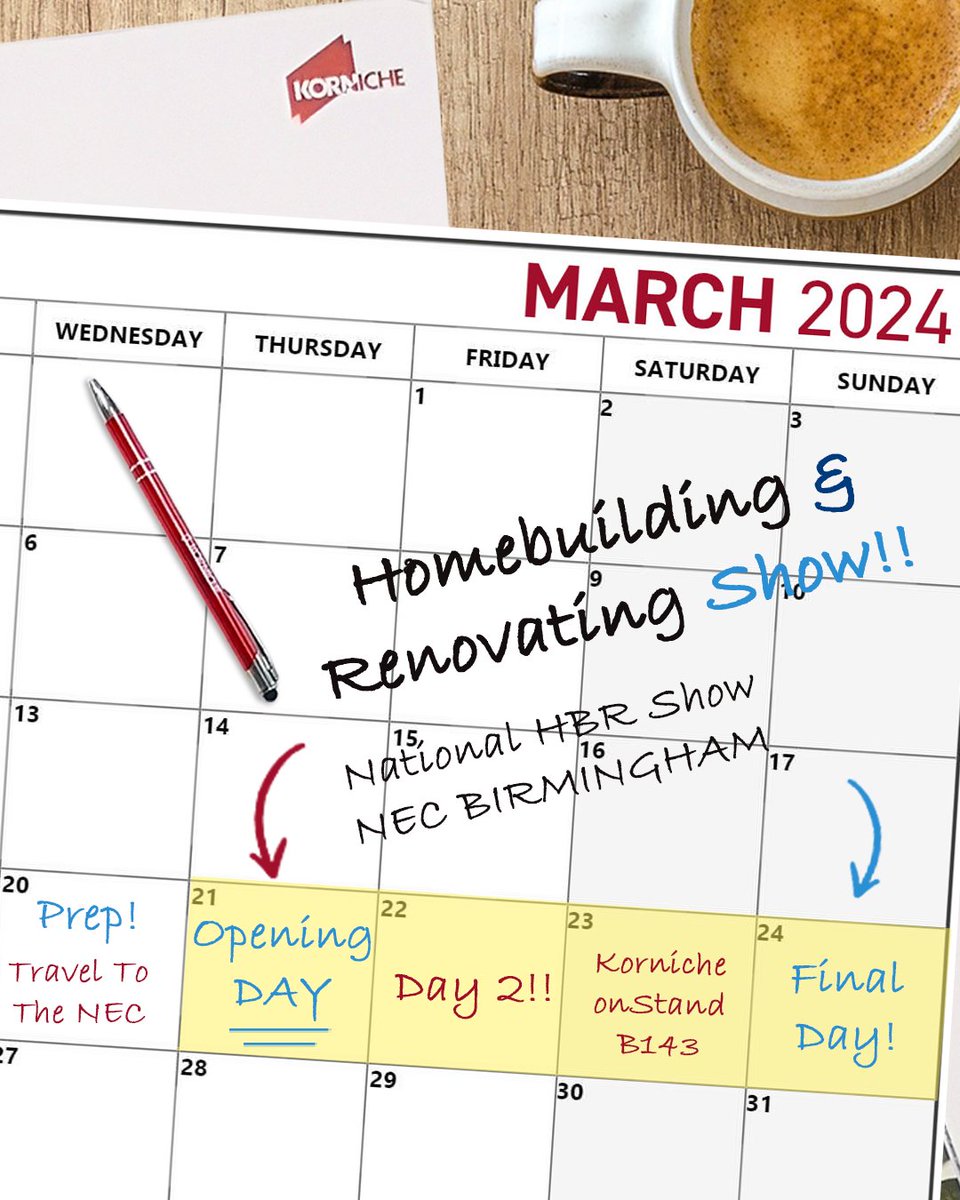 Join us at the National Homebuilding & Renovating Show (NEC Birmingham, Stand B143) next weekend! ✨Free tickets & expert advice: korniche.co.uk/freeticketsnec/ @hbr_show #HBRshow #HBRshow24 #Korniche #Birmingham #NECBirmingham #Exhibition #Homebuilding #Renovating #Rooflanterns