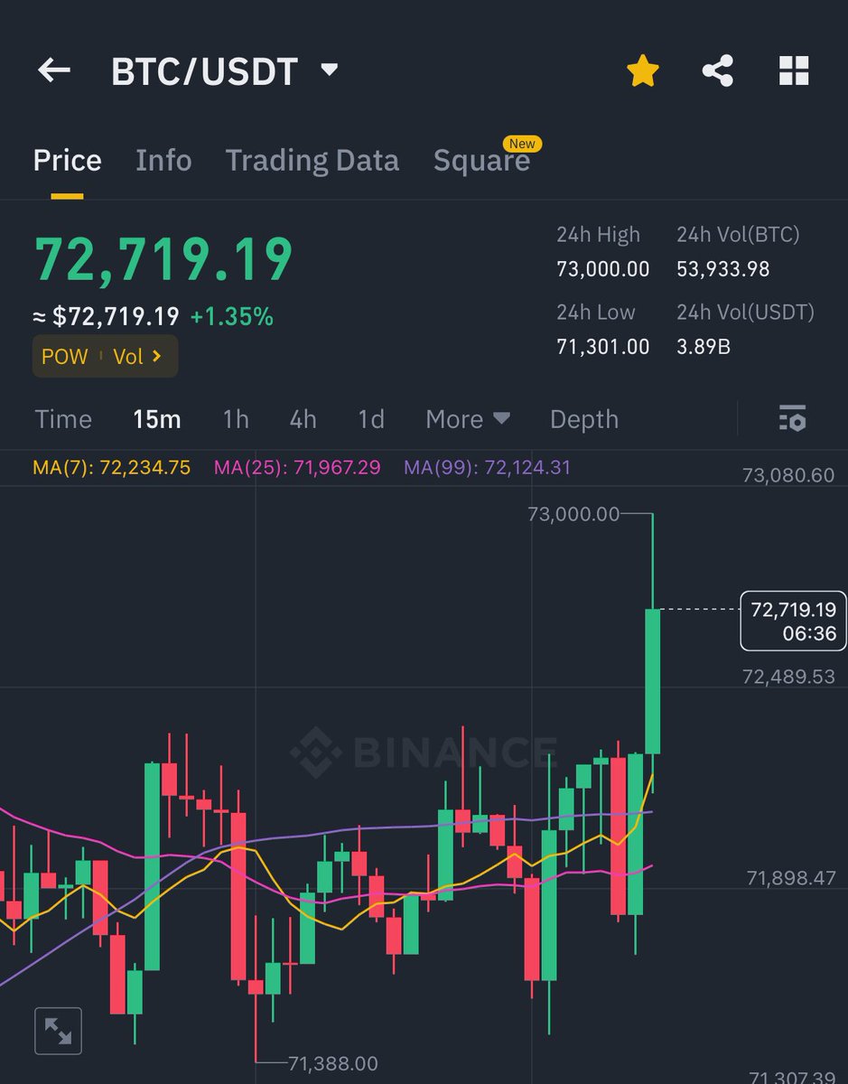 🚨 BREAKING 🚨

BITCOIN JUST MADE A NEW ATH OF $73,000 🔥