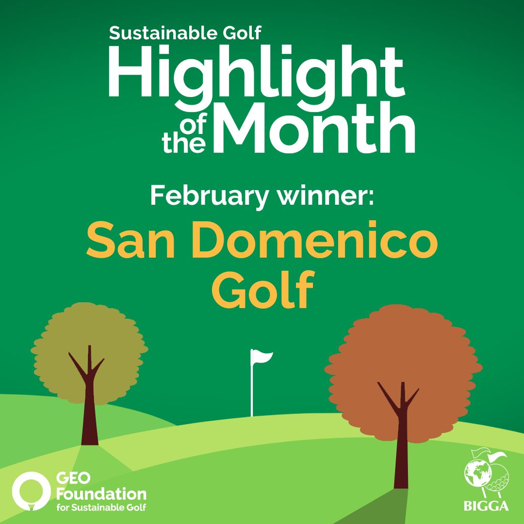 Your Sustainable Golf Highlight of the Month winner is...@sandomenicogolf ! 🏆 Congratulations to all the team on winning February's poll, in partnership with @BIGGALtd 🎉 Check out the winning highlight here 👉 sustainable.golf/highlights/a-z…? #ForSustainableGolf