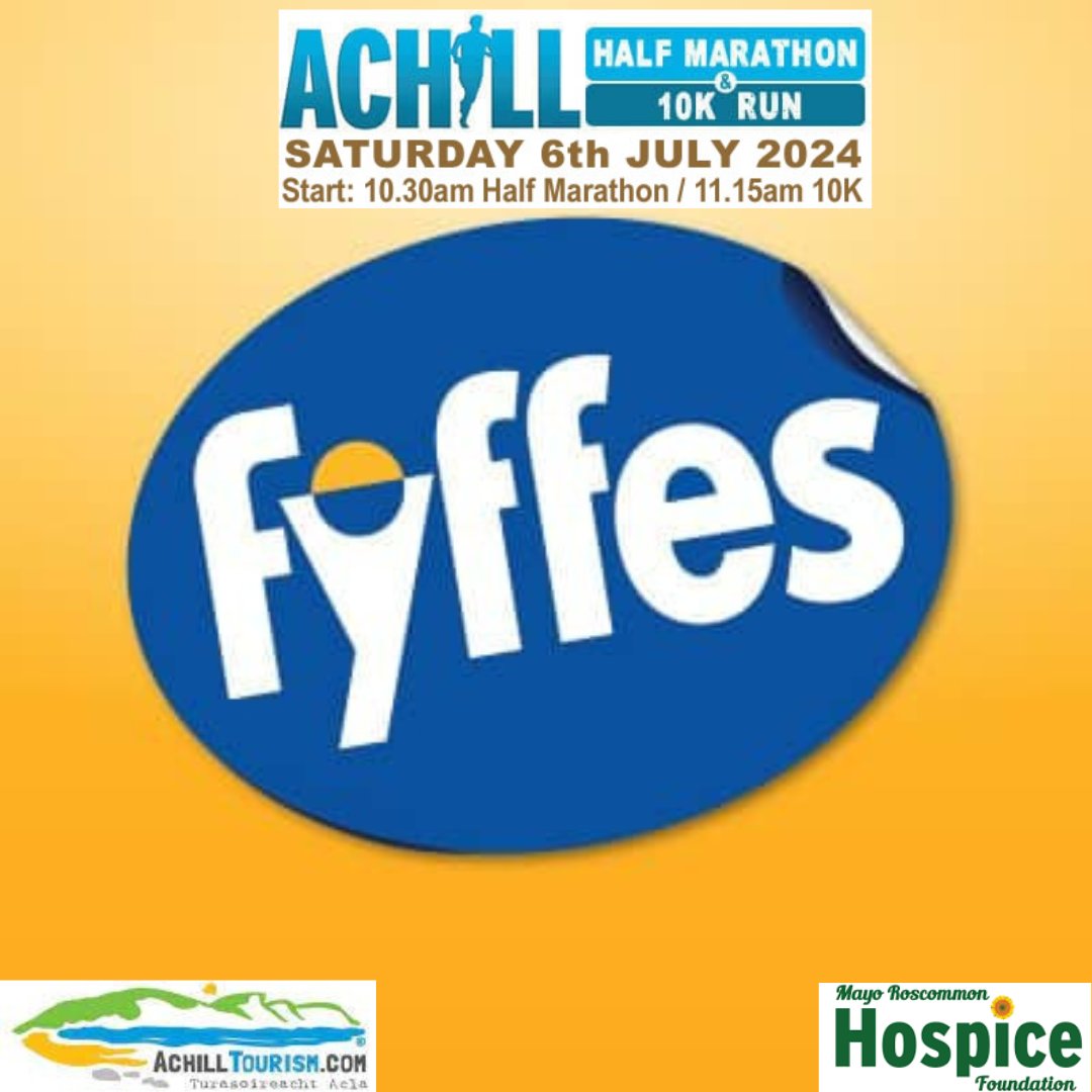 We are delighted that Fyffes Ireland will be sponsoring this year’s race. Their tasty bananas  will be there waiting for at the finish line
We would like to thank them and all our sponsors for their support
@achill_tourism <a href="/MayoRoscHospice/">Mayo/Rosc Hospice</a> #AmazingAchill #fyffes  #fyffesbananas