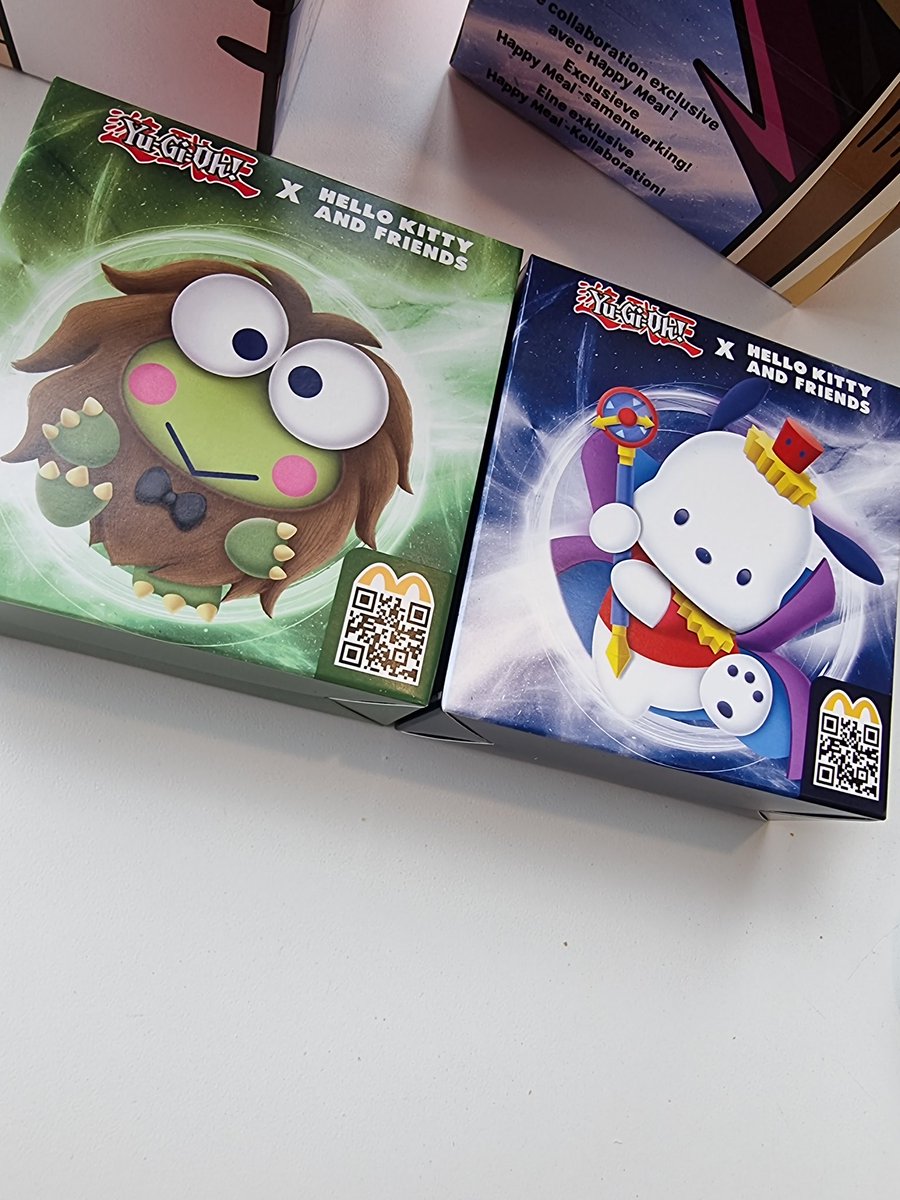 _Sailance's tweet photo. @demonatemu New update: ended up going today, and got those two cuties! The plushies are very cute for what they are, although obviously the box design is better. Ill keep em in them just to keep them safe
(Also a picture of the Happy Meal box) https://t.co/WMpzU3nz7F