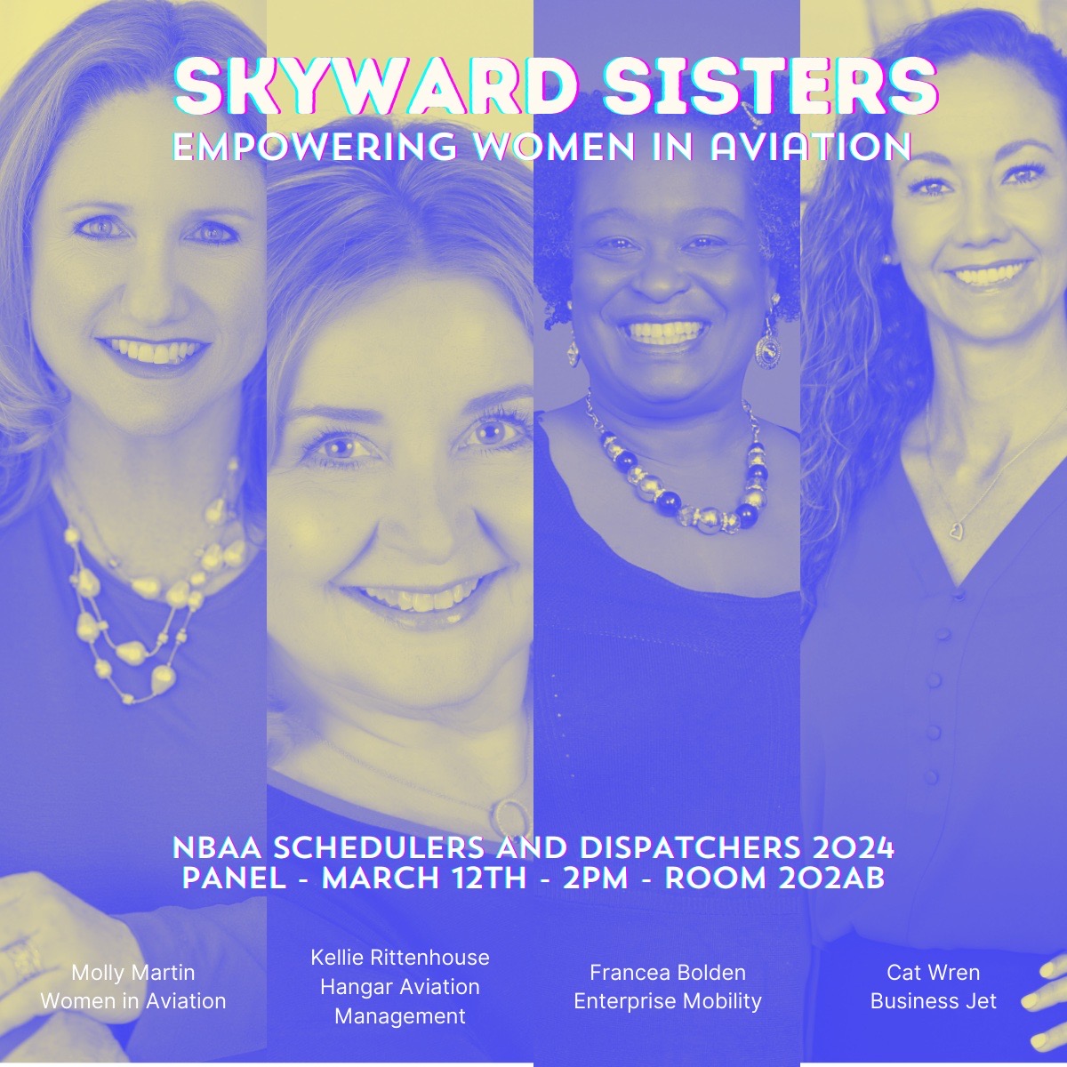 #WomeninAviationInternational's Manager of Chapter Relations, Jessi Litz-Rowden, is the vice chairwoman of NBAA's S&D Committee. Molly Martin, WAI Director of Member Engagement, will also be in attendance at #SDC2024. Jessi and Molly will both be speaking at #SDC2024!
