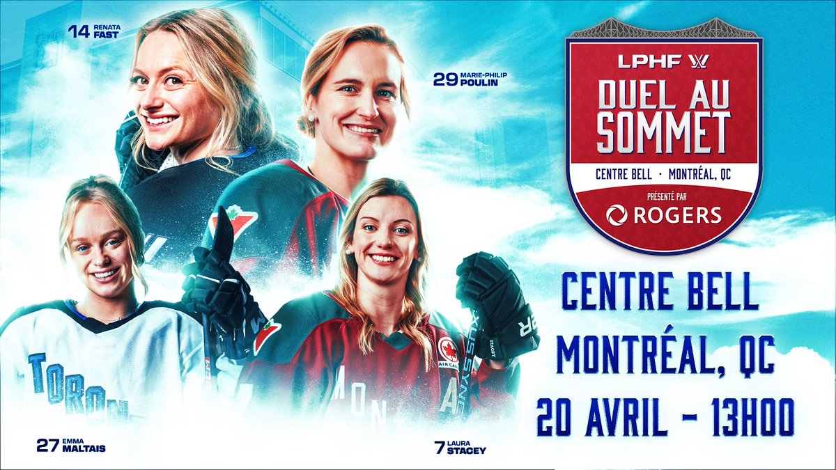 PWHL_Montreal's tweet photo. L’attente est terminée! Nous affronterons Toronto au CENTRE BELL le 20 avril prochain. 

Montréal fans, the wait is over! We will face Toronto at the BELL CENTER  on April 20th. 

FR 📰: https://t.co/WS3hqVso34
EN 📰: https://t.co/yw5E7FGKdM https://t.co/f7sFnKdEAv