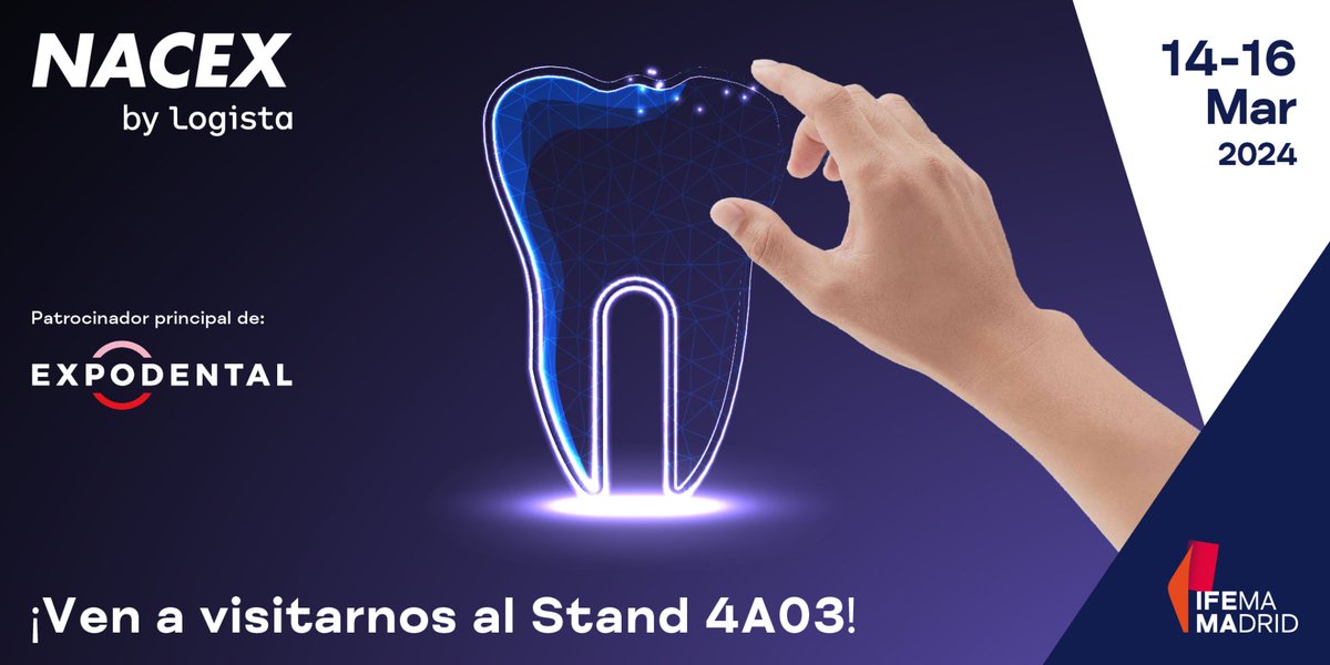 Te esperamos en @ExpoDental_ Visítanos en el stand 4A03 del Pabellón 4 para descubrir nuestras soluciones de envío especializadas para el sector #dental.