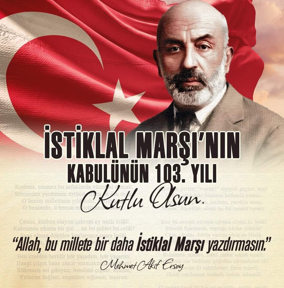 Allah, bu millete bir daha İstiklal Marşı yazdırmasın!

#istiklalmarşı
#MehmetAkifErsoy