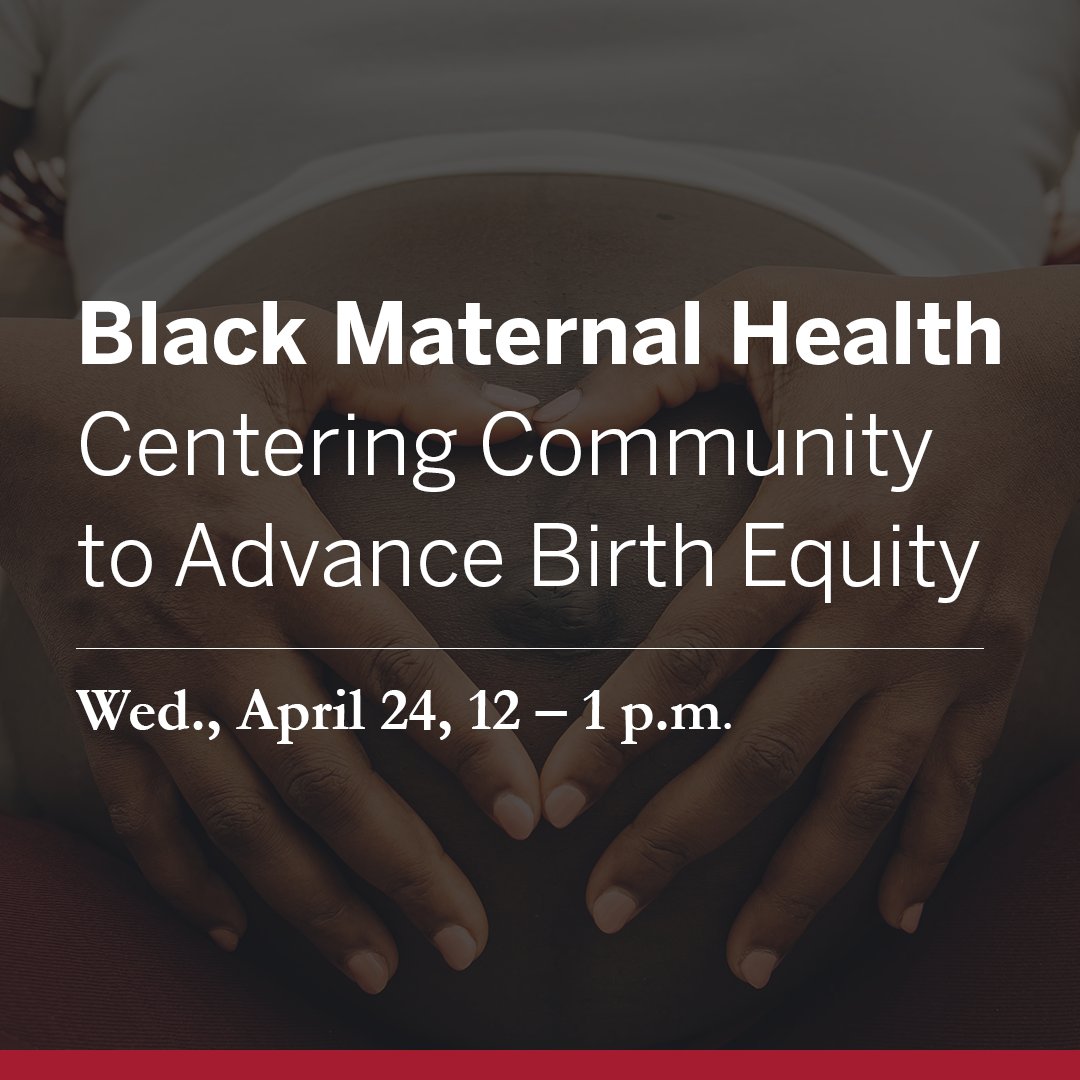 Join us for our next Grand Rounds session to learn how providers can help advance Black maternal health in the U.S. 📅Wed., April 24, 12-1 p.m. 🖥️Virtual ✴️Visit the registration page to learn about CME credit. 👉Learn more and register at hubs.li/Q02p5q7-0