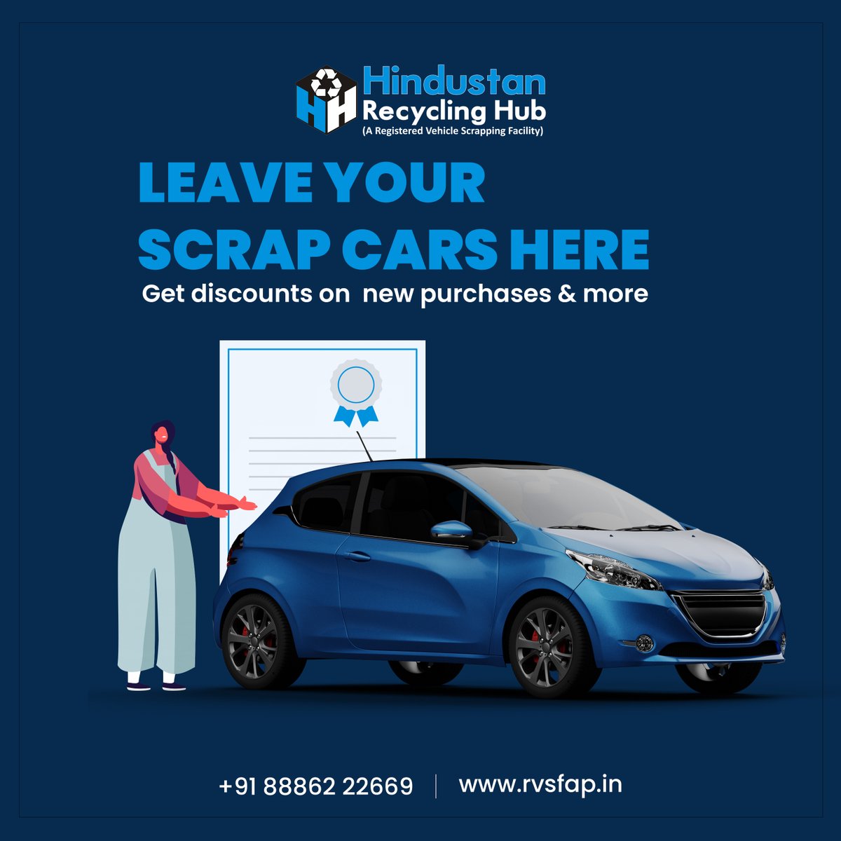 HindRecycleHub's tweet photo. Trade your scrap cars or all Vehicles for discounts on new purchases and more!

Visit https://t.co/712KGSC94z
Phone: +91 88862 22669
Share this with your friends!

#hindustanrecyclinghub #recyclinghub #StockMarketNews #cars #vehicles #scarpping #guntur #StockMarketNews #telangana https://t.co/1LZcXFTiib