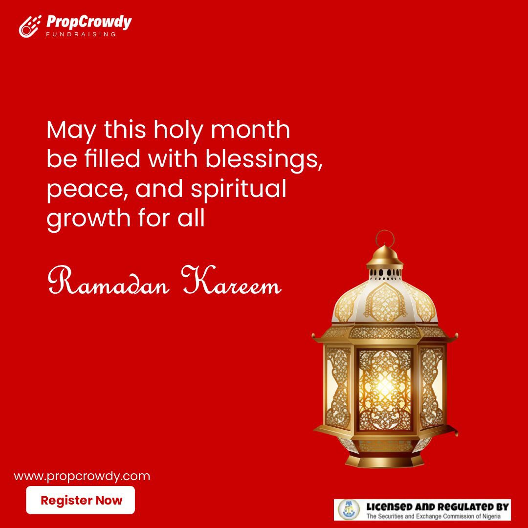 propcrowdy_ng's tweet photo. Ramadan Mubarak! May this month bring you joy, peace, and spiritual fulfillment. Wishing all our followers a blessed Ramadan filled with blessings and prosperity. 

#RamadanKareem2024 #realestateinvestment #propcrowdy #crowdfunding https://t.co/hfZEIbjYep