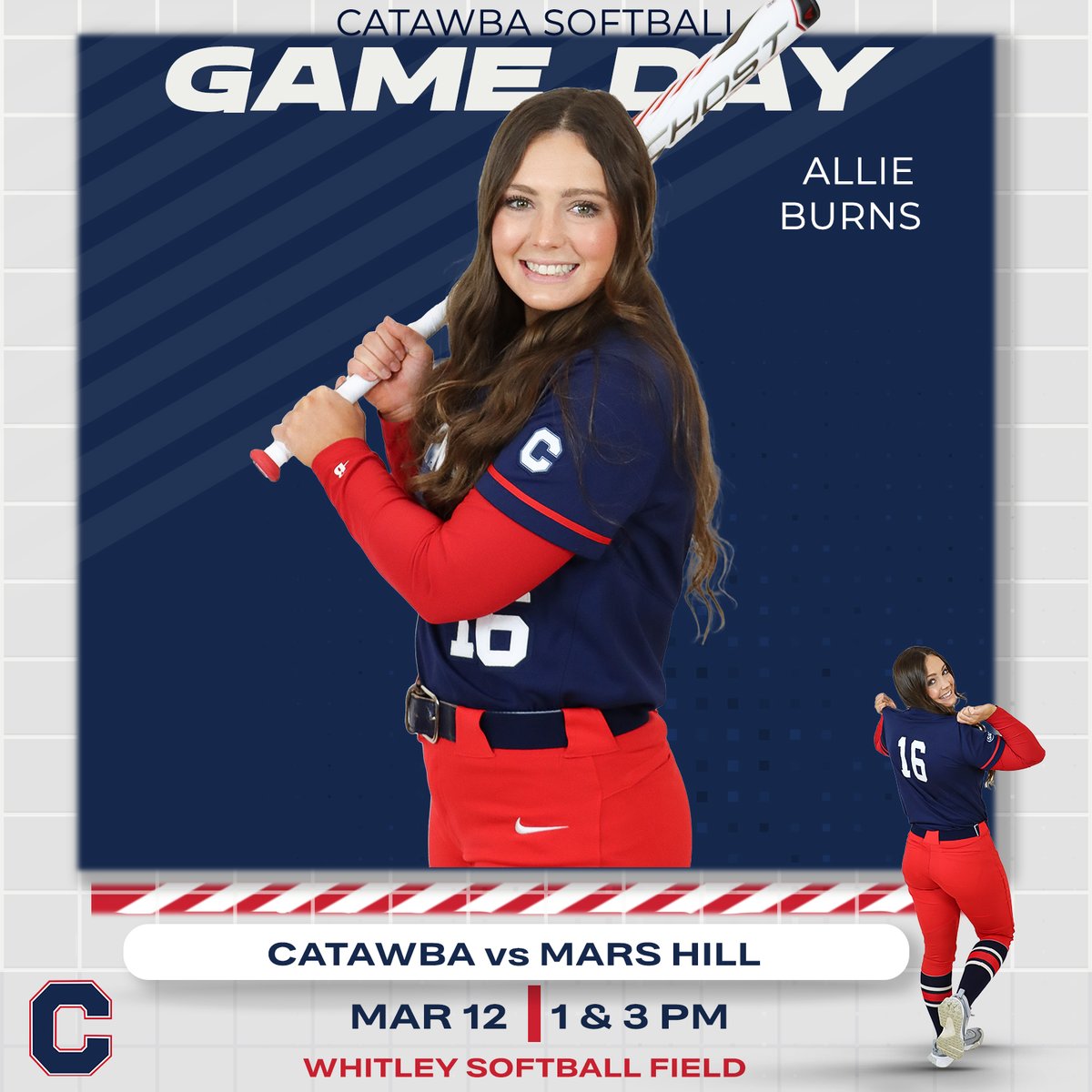 Catawba College Athletics (@catawbaindians) on Twitter photo Gameday for <a href="/CatawbaSoftball/">🥎Catawba Softball🥎</a> !
See you at Whitley Field!
🆚 Mars Hill
⏰ 1 & 3 PM
📊 shorturl.at/ksEO0 // shorturl.at/gnCE8 (Game 2)
🎥 shorturl.at/hHPQ1 Gameday for <a href="/CatawbaSoftball/">🥎Catawba Softball🥎</a> !
See you at Whitley Field!
🆚 Mars Hill
⏰ 1 & 3 PM
📊 shorturl.at/ksEO0 // shorturl.at/gnCE8 (Game 2)
🎥 shorturl.at/hHPQ1