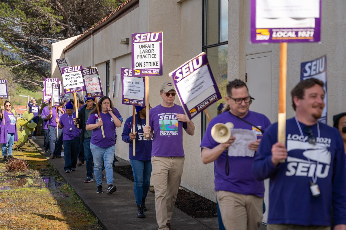 seiu1021's tweet photo. Marin Housing Authority employees are on an unfair labor practice STRIKE! https://t.co/m4NGJc6q88