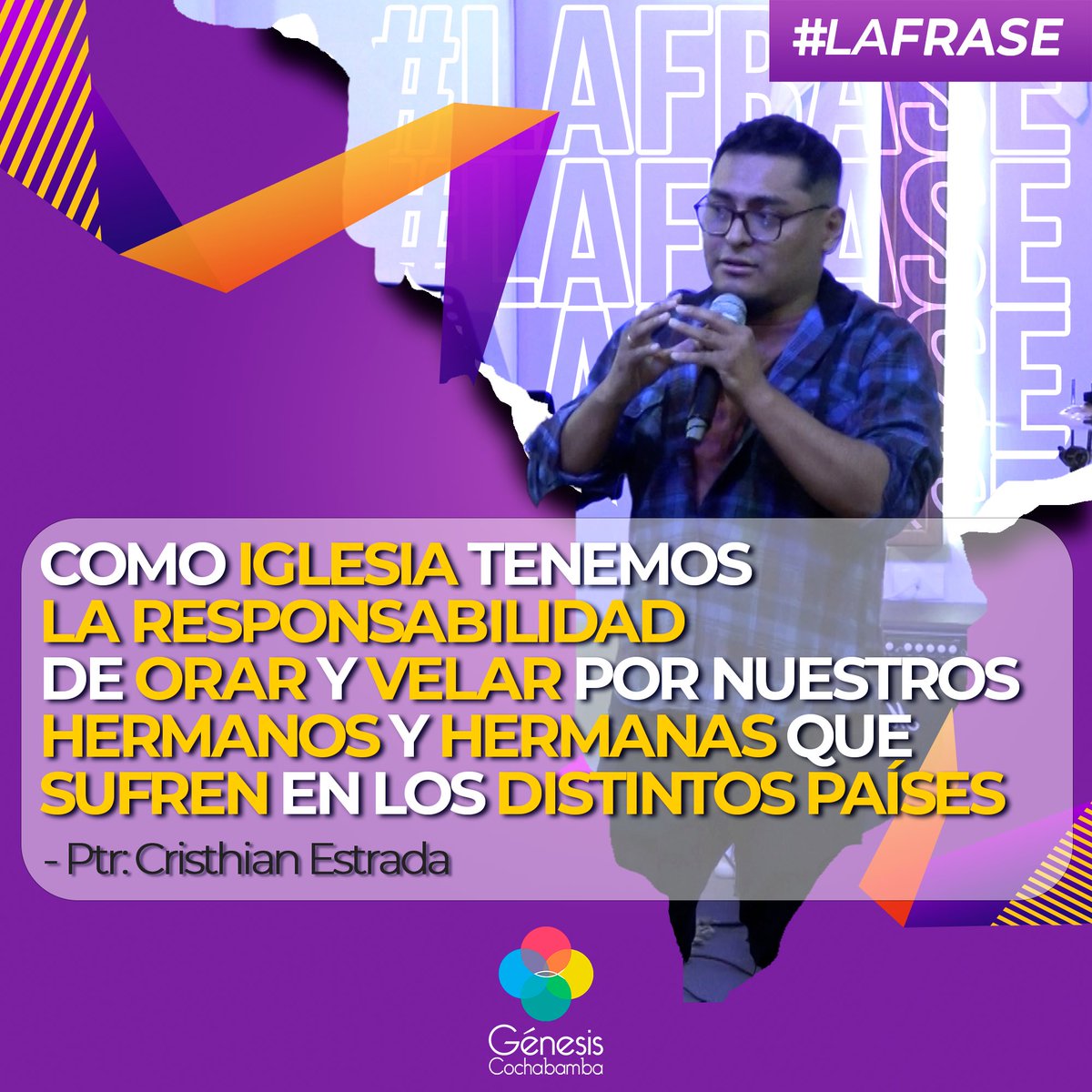 GenesisCocha's tweet photo. #LaFrase

Como iglesia temenos la responsabilidad de orar y velar por nuestros hermanos y hermanas que sufren en los distintos paises https://t.co/15WCDVgZge