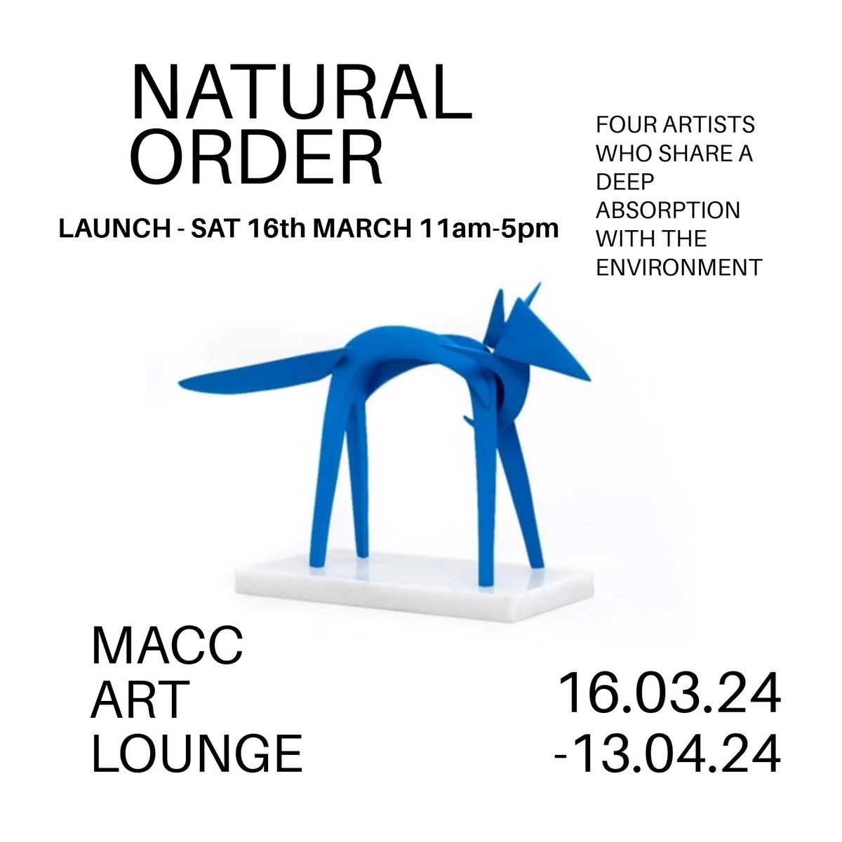 Four days to go! All welcome. Macc Art Lounge, Grosvenor Shopping Centre, 27-29 Market Pl, Macclesfield, Cheshire. SK10 1DY
maccartlounge.com/exhibitions