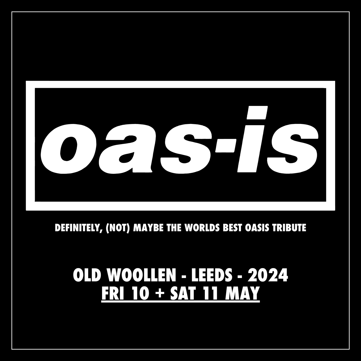 The UK's Best & Most Authentic Oasis Tribute Band. FRI 10 MAY 🎟 tinyurl.com/4ausp9y4 SAT 11 MAY🎟 tinyurl.com/3w6kd3as 📍 #Farsley #Leeds 🎤 @Oas_is_official