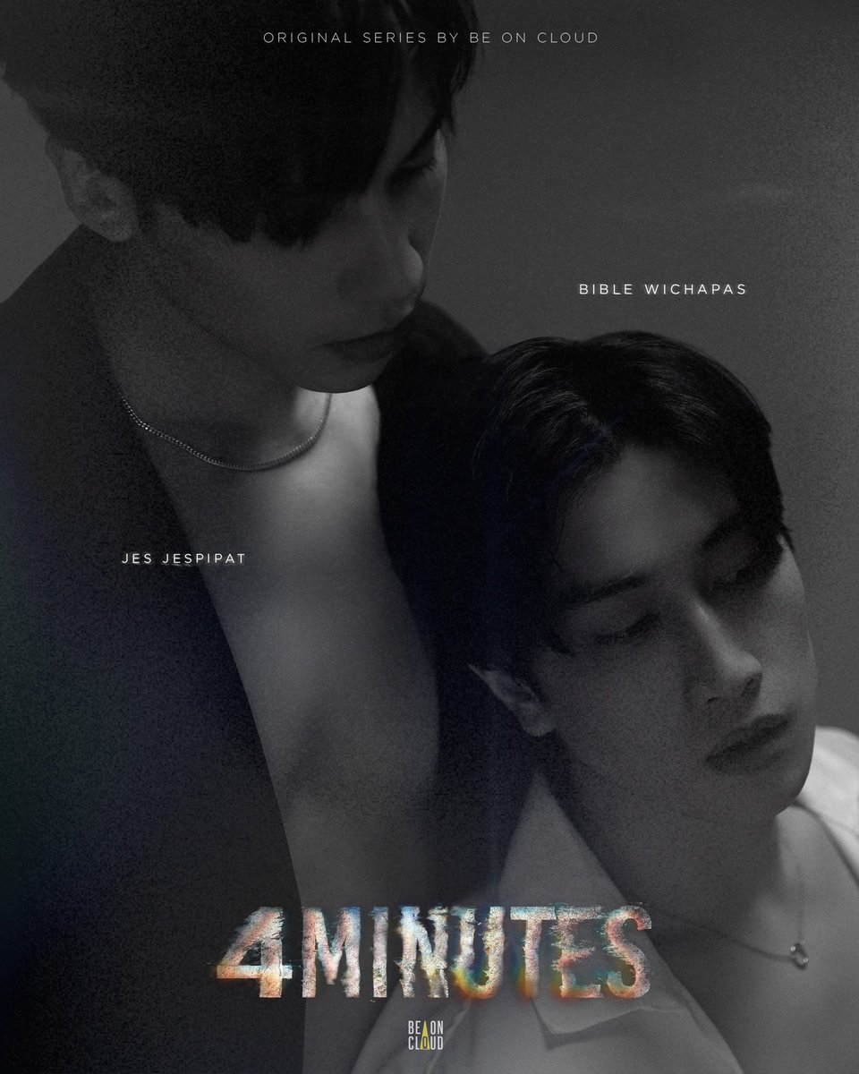 BLUPDATE2022's tweet photo. UPDATE: Bible Wichapas and Jes Jespipat’s upcoming BL ‘#4Minutes’, reveals its official synopsis. 

Great is a university student from the Business Administrative Faculty and the son of a wealthy business owner. Out of the blue, he gains the supernatural power to foresee the future in 4 minutes. This power has led him to alter the results of many events. One day, Great met with Tyme, a resident doctor of a surgery department. The two have tried to get to know each other and start growing their relationship.