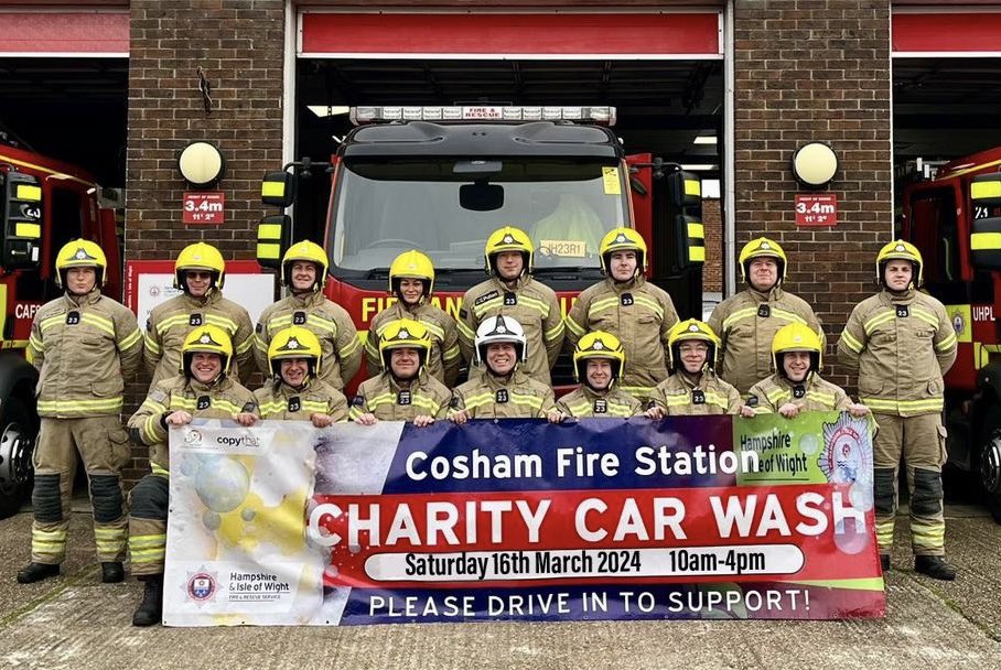 Craig Sadler (@craigsadler3) on Twitter photo Pop along this Saturday to <a href="/Cosham23/">Cosham Fire Station</a> and let us give your car a spring clean. Open from 10am - 4pm raising money for <a href="/firefighters999/">Fire Fighters Charity</a>
This will be our last ever car wash at our current Fire Station before moving.
Look forward to seeing you Saturday 🚒🚗🧽🫧👍🏻 <a href="/HantsIOW_fire/">Hampshire & Isle of Wight Fire & Rescue Service</a> Pop along this Saturday to <a href="/Cosham23/">Cosham Fire Station</a> and let us give your car a spring clean. Open from 10am - 4pm raising money for <a href="/firefighters999/">Fire Fighters Charity</a>
This will be our last ever car wash at our current Fire Station before moving.
Look forward to seeing you Saturday 🚒🚗🧽🫧👍🏻 <a href="/HantsIOW_fire/">Hampshire & Isle of Wight Fire & Rescue Service</a>