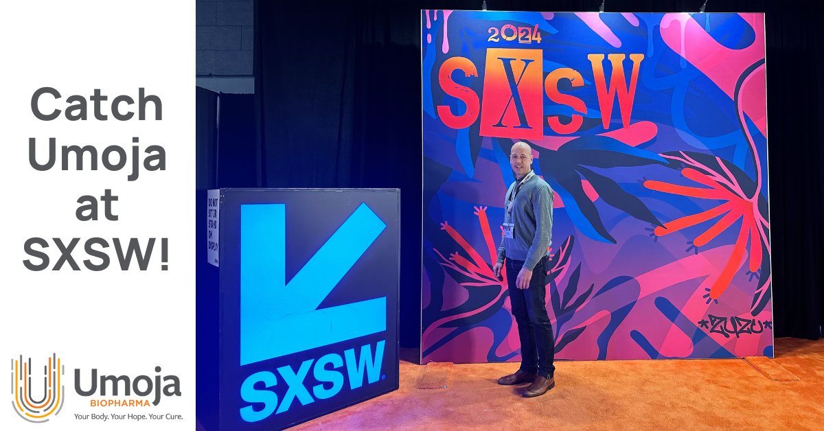 Umoja Biopharma (@umojabiopharma) on Twitter photo Our CEO, <a href="/andyscharenberg/">Andrew Scharenberg</a>, MD, has arrived at #SXSW for his presentation on how Umoja's using #LentiviralVectorsfor #CARTcelltherapies. Find additional information here: schedule.sxsw.com/2024/events/PP… #SXSW2024 #MedicinesGoViral Our CEO, <a href="/andyscharenberg/">Andrew Scharenberg</a>, MD, has arrived at #SXSW for his presentation on how Umoja's using #LentiviralVectorsfor #CARTcelltherapies. Find additional information here: schedule.sxsw.com/2024/events/PP… #SXSW2024 #MedicinesGoViral