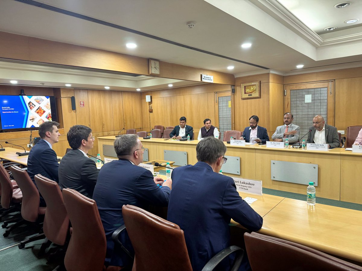 FieoHq's tweet photo. FIEO organized a Meeting with the team of #VTBBank led by Mr Andrei Nikitchenko, Advisor to President &amp; Board Chairman on Mar 12, 2024 at New Delhi with an objective to present the potential benefits &amp; opportunities associated with the project &amp; explore avenues for collaboration. https://t.co/WdmaUq1V6a
